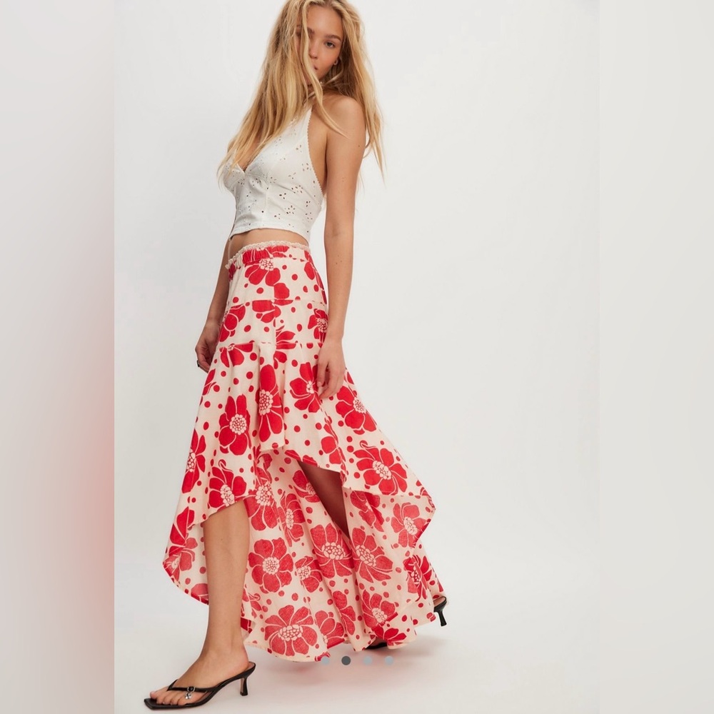 Free People printed maxi skirt